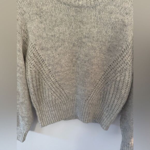 Madewell Wool Blend Crewneck Wedge Long Sleeve Sweater XS - Picture 4 of 8
